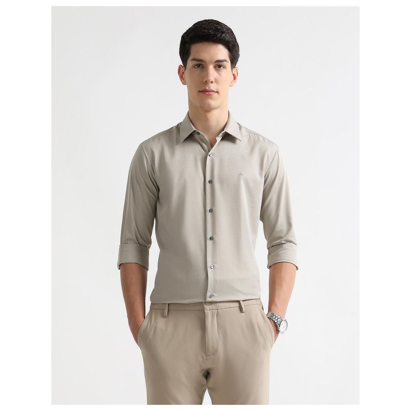 Arrow Newyork Mens Jaquard Manhattan Slim Fit Shirt (40)