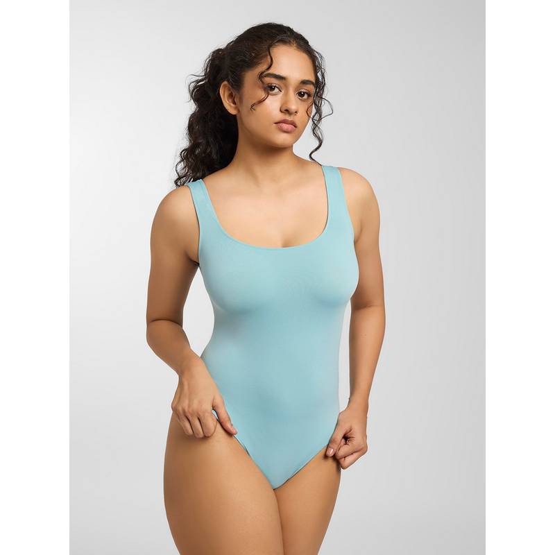 FEIER Luxe feel Blue Low Back Bodysuit (S)