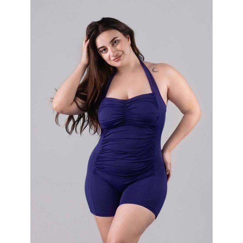 Keepfit Purple Solid Regular Fit Swimwear (4XL)