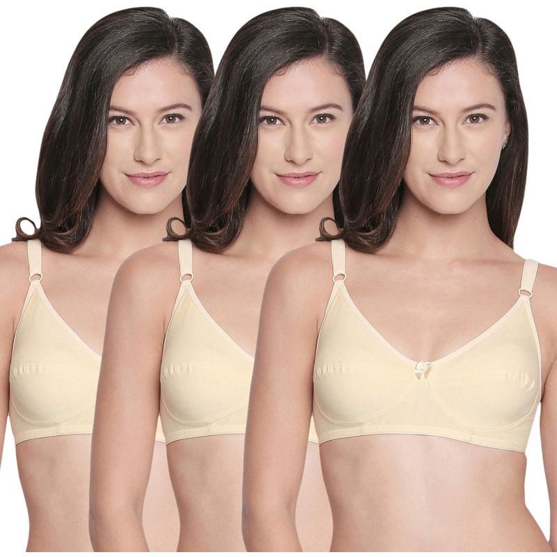 Bodycare B, C & D Cup Perfect Coverage Bra-Pack Of 3 - Nude (34D)