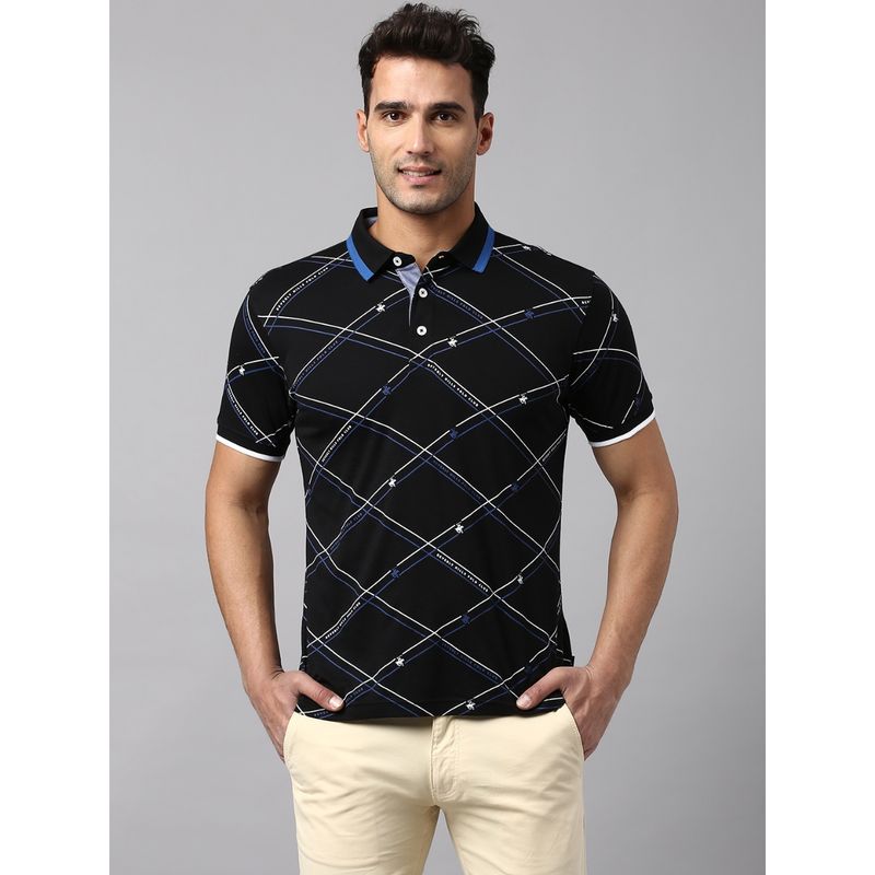 Beverly Hills Polo Club Signature Bhpc Aop Polo Black (S)