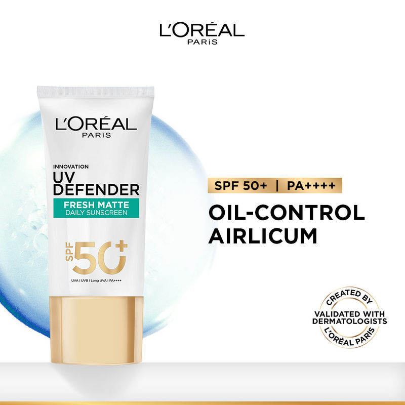 LOreal Paris UV Defender Serum Protector Sunscreen With SPF 50+ PA+++- Matte & Fresh