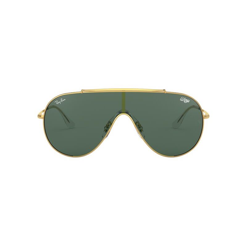 Ray Ban 0RB3597 Green Wings Shield Sunglasses 33 mm