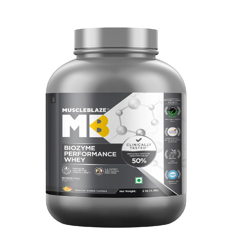 MuscleBlaze Biozyme Performance Whey Protein - Magical Mango
