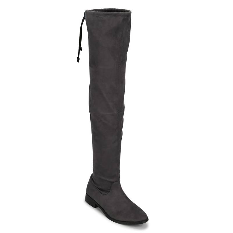 Truffle Collection Grey Solid Boots (UK 4)