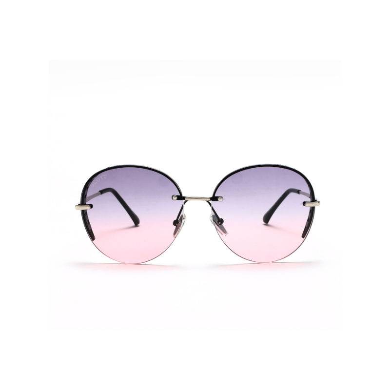 Scott Multi Lens Round UV Protected Sunglass Rimless Silver Frame With