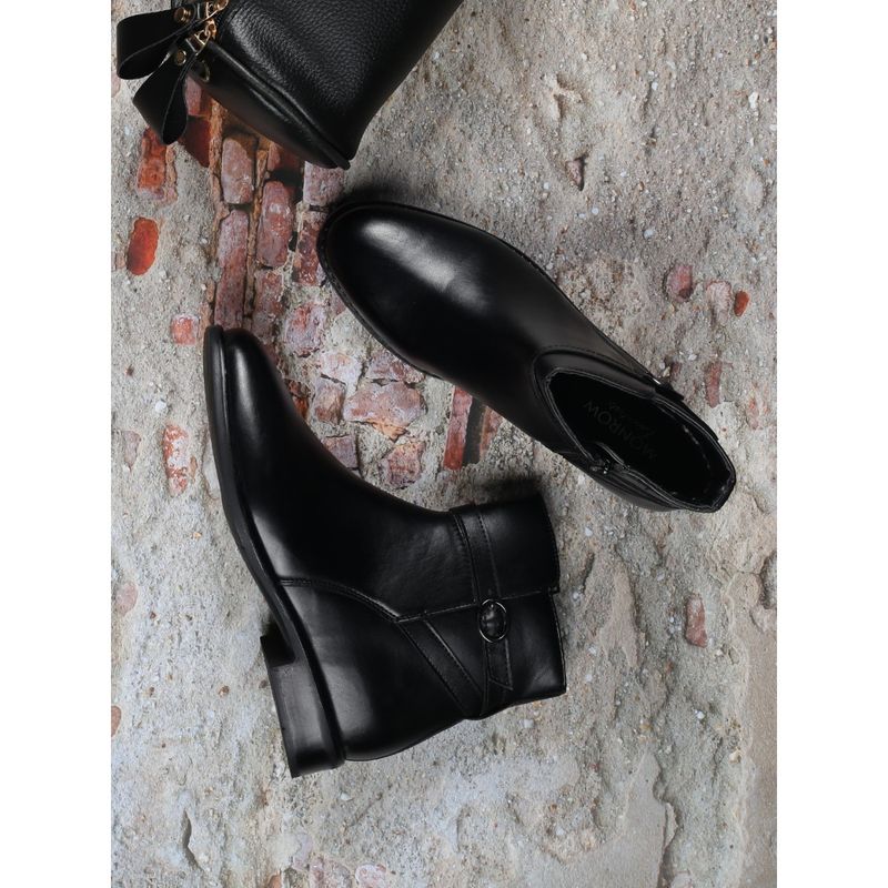 Monrow Solid Black Flatform Boots (EURO 36)
