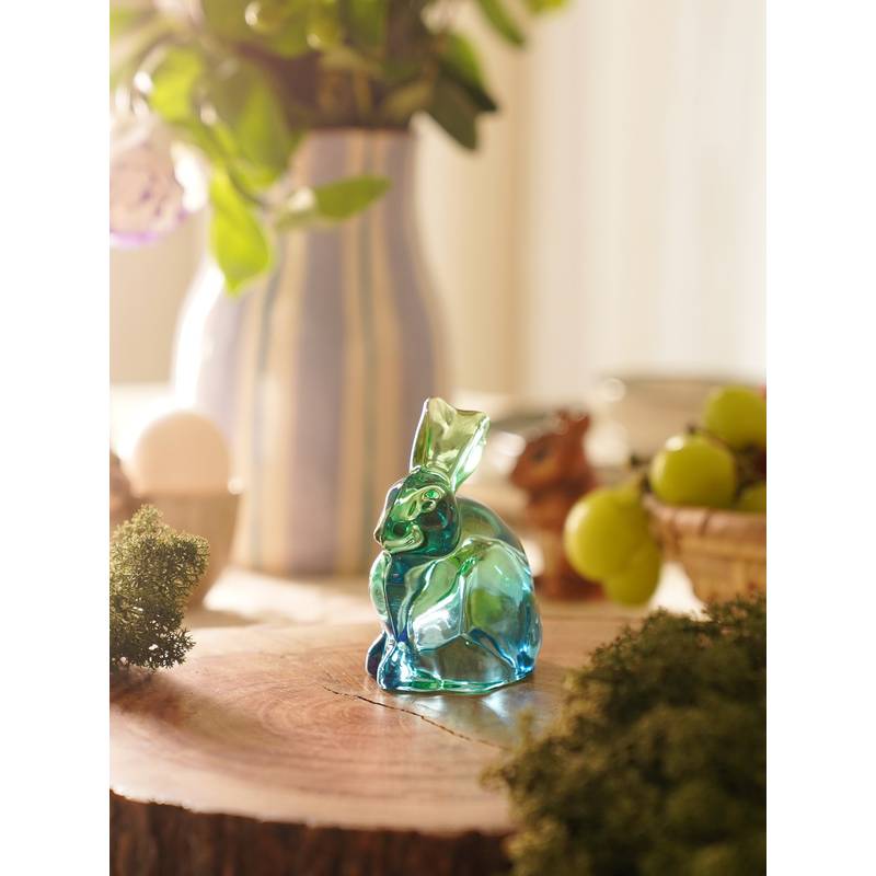 Pure Home + Living Green Blue Ombre Glass Rabbit (S)