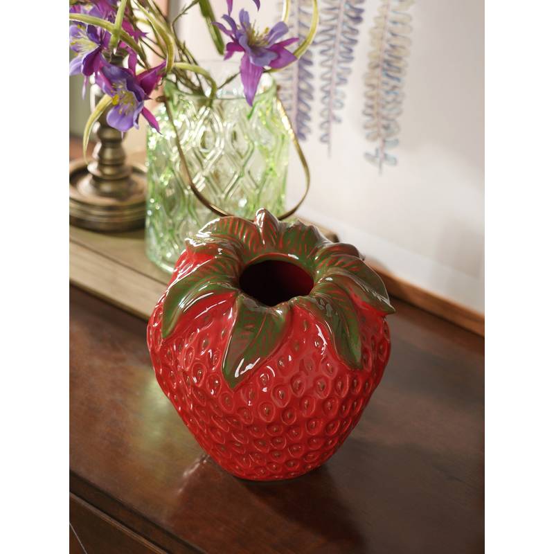 Pure Home + Living Strawberry Ceramic Vase (L)