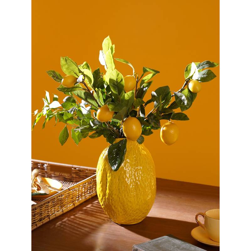 Pure Home + Living Lemon Ceramic Vase (L)