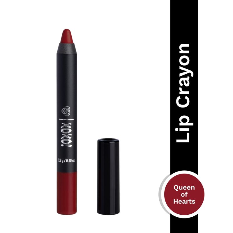 PAC XOXO Lip Crayon Queen of Hearts - Highly Pigmented, One Swipe Payoff, Comfortable Matte, 12 Wear