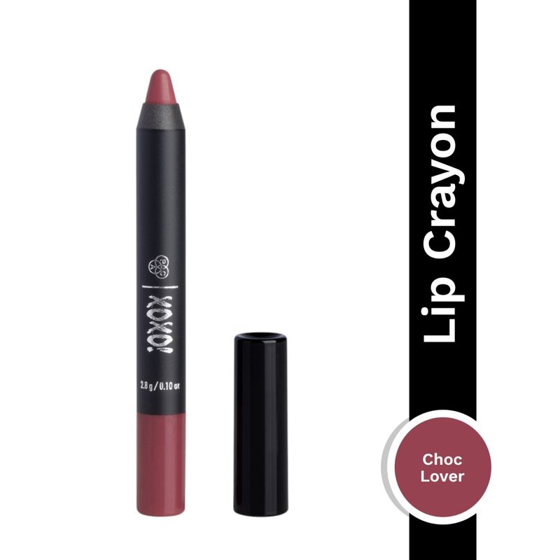 PAC XOXO Lip Crayon Choc Lover - Highly Pigmented, One Swipe Payoff, Comfortable Matte, 12 Wear