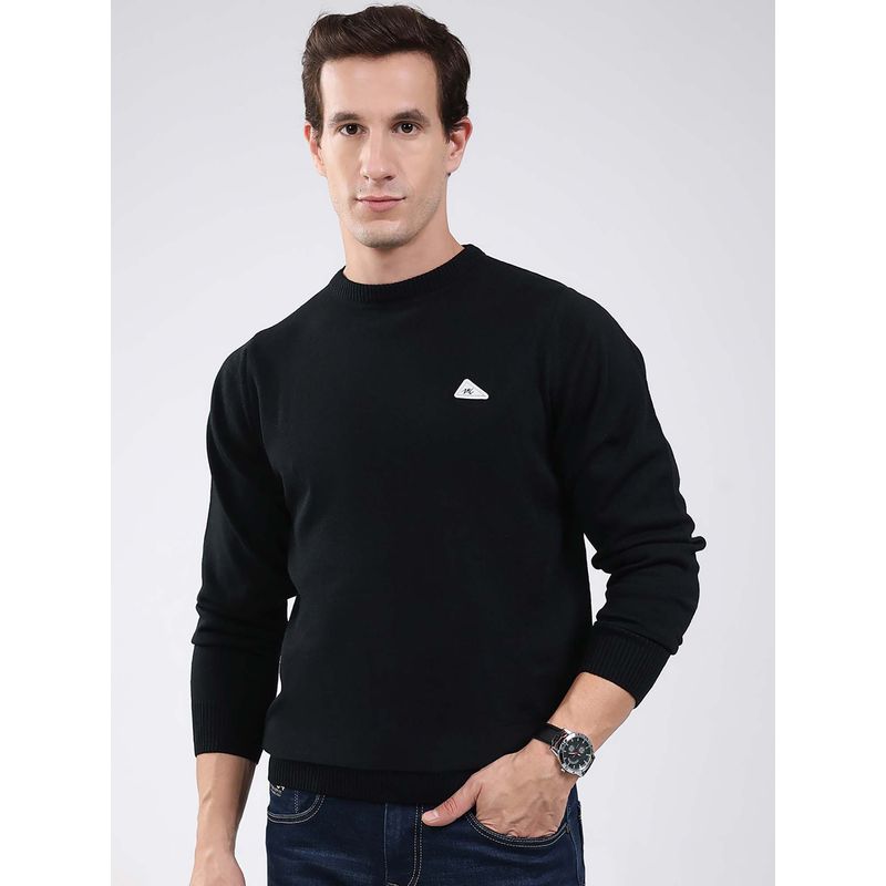 Monte Carlo Mens High Neck Full Sleeve Pullover - Black (L)