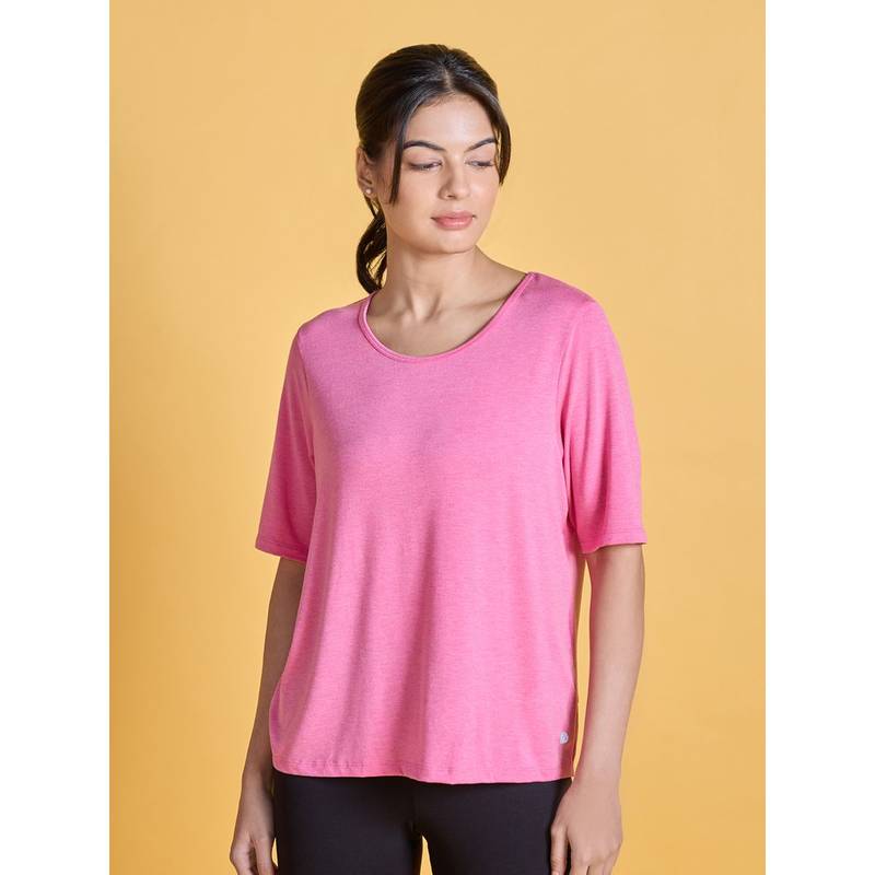 Nykd By Nykaa Textured Cutout Back Knot Overlay -NYAT267-Pink Melange (M)