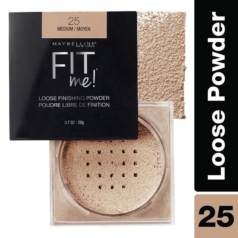 Maybelline New York Fit Me Loose Finishing Powder, Silky & Lightweight Powder - 25 Medium