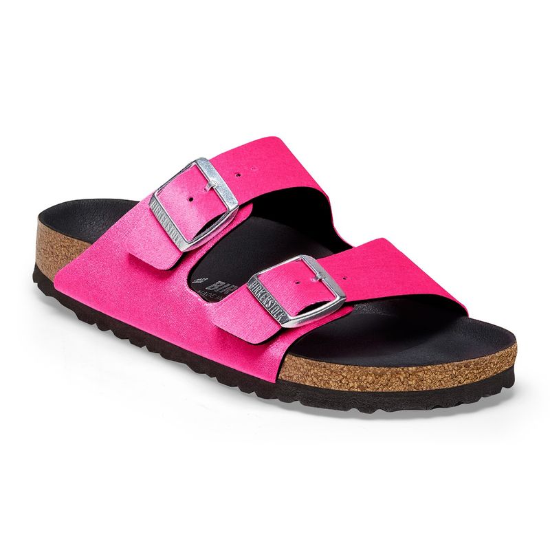 Birkenstock Arizona Rivet Logo Pink Velvet Narrow Width Two Strap Sandals EURO 35