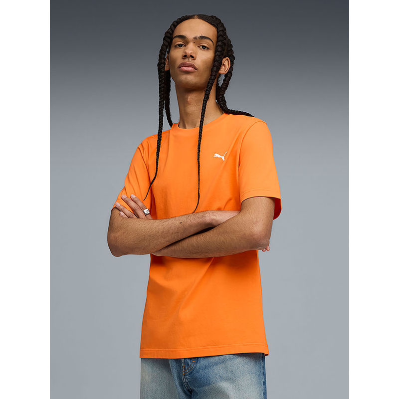 Puma Wardrobe Essentials Men Orange T-Shirt (XS)