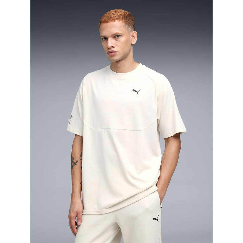 Puma Tech Men White Relaxed Graphic T-Shirt (M)