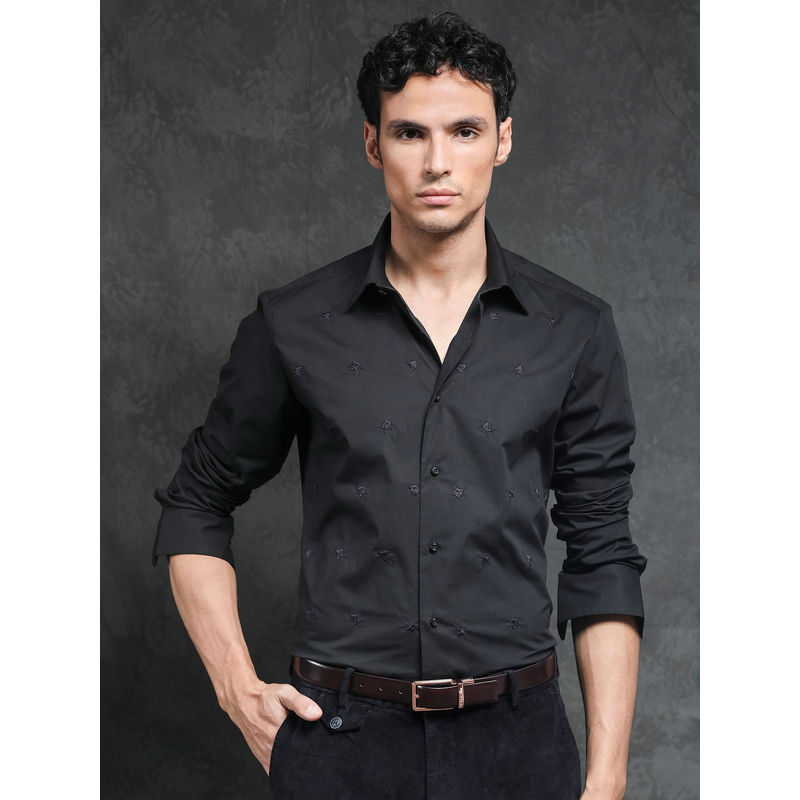 Rare Rabbit Roser Black Floral Shirt (S)