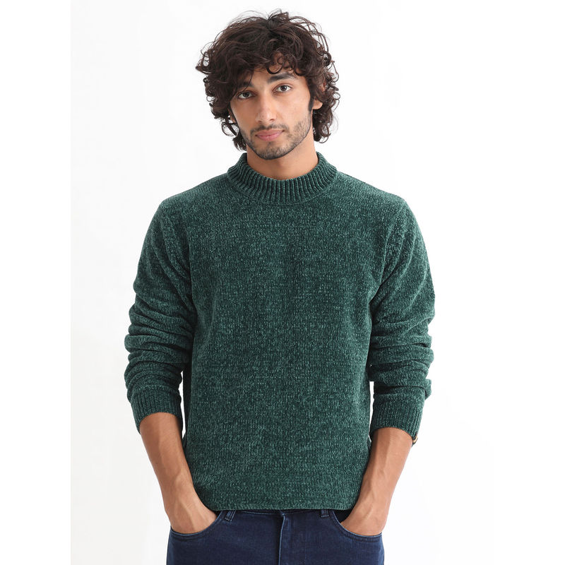 Rare Rabbit Chen Green Textured Sweater (3XL)