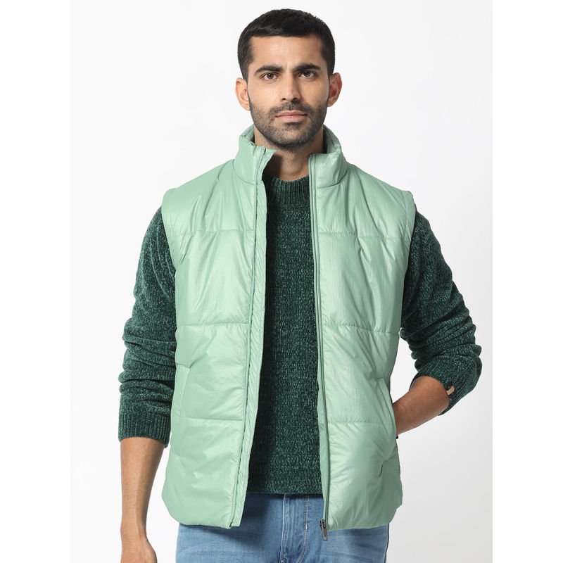 Rare Rabbit Colson Light Green Solid Jacket (S)