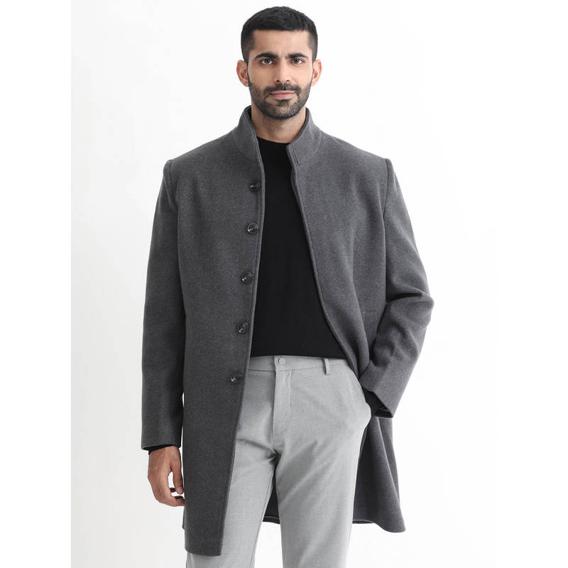 Rare Rabbit Grey Jacket Buy Rare Rabbit Dune Grey Solid Jacket Online