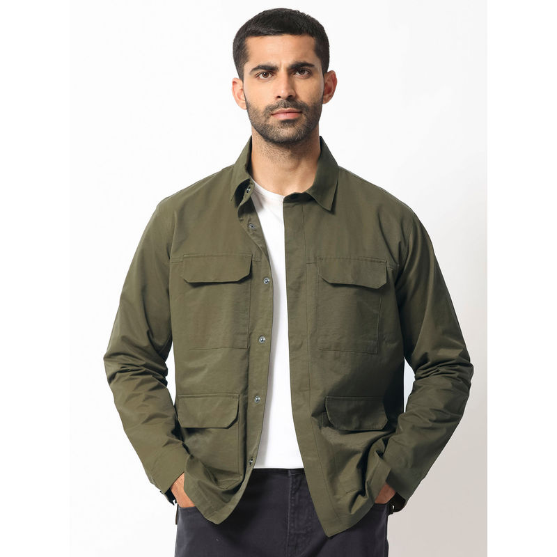 Rare Rabbit Feliu Green Solid Jacket (M)