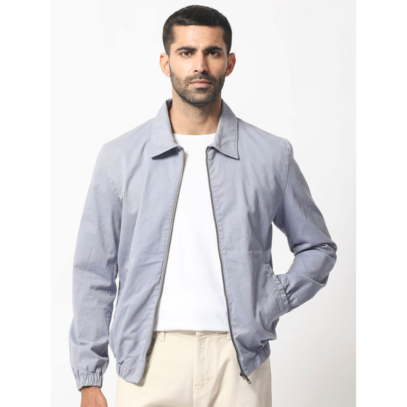 Rare Rabbit Flinsten Dusky Blue Solid Jacket (S)