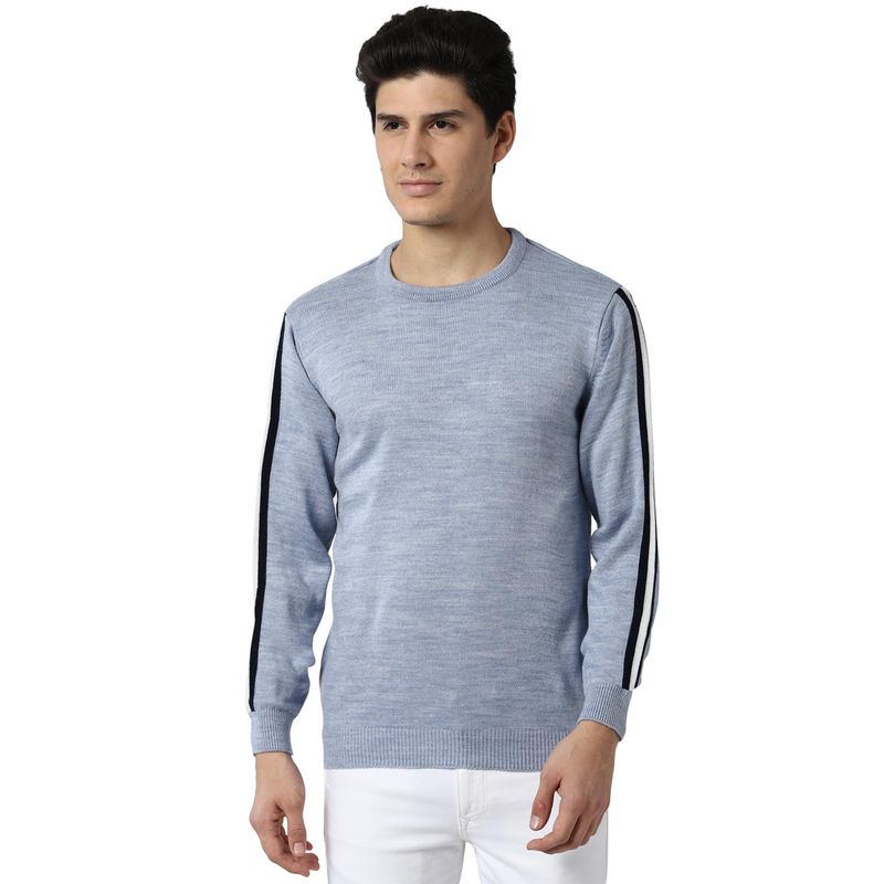 Peter England Casuals Blue Sweater (L)