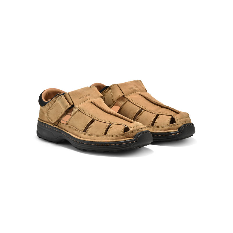 WOODLAND Men Camel Brown Casual Sandals (UK-7)