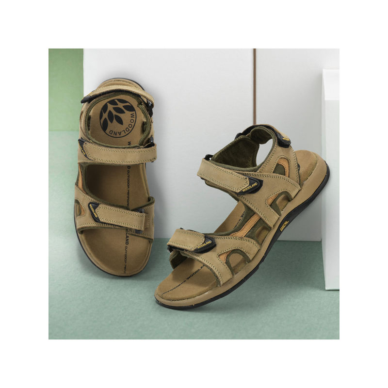 WOODLAND Men Khaki Casual Sandals (UK-6)