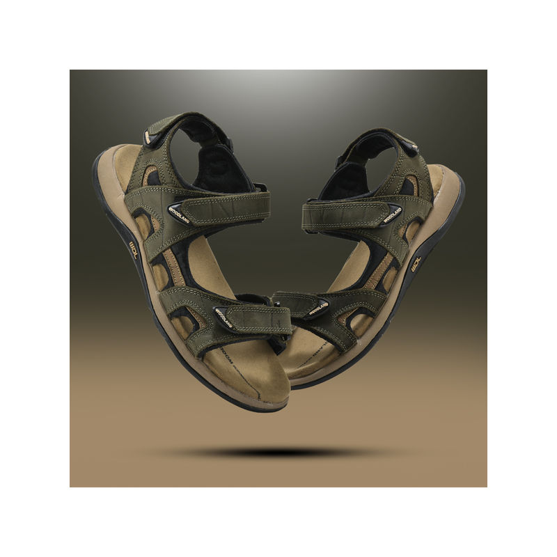 WOODLAND Men Olive Casual Sandals (UK-7)