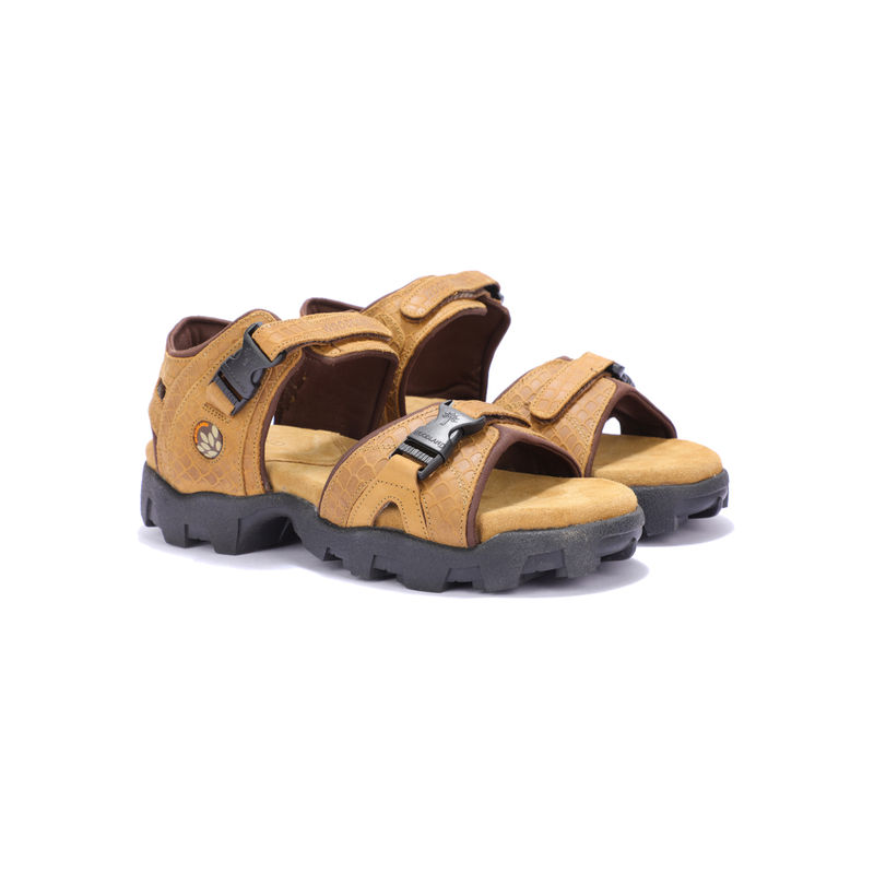 WOODLAND Men Camel Brown Tan Sandals (UK-8)