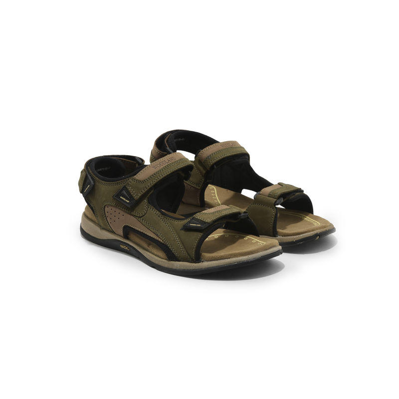 WOODLAND Men Olive Green Casual Sandals (UK-9)