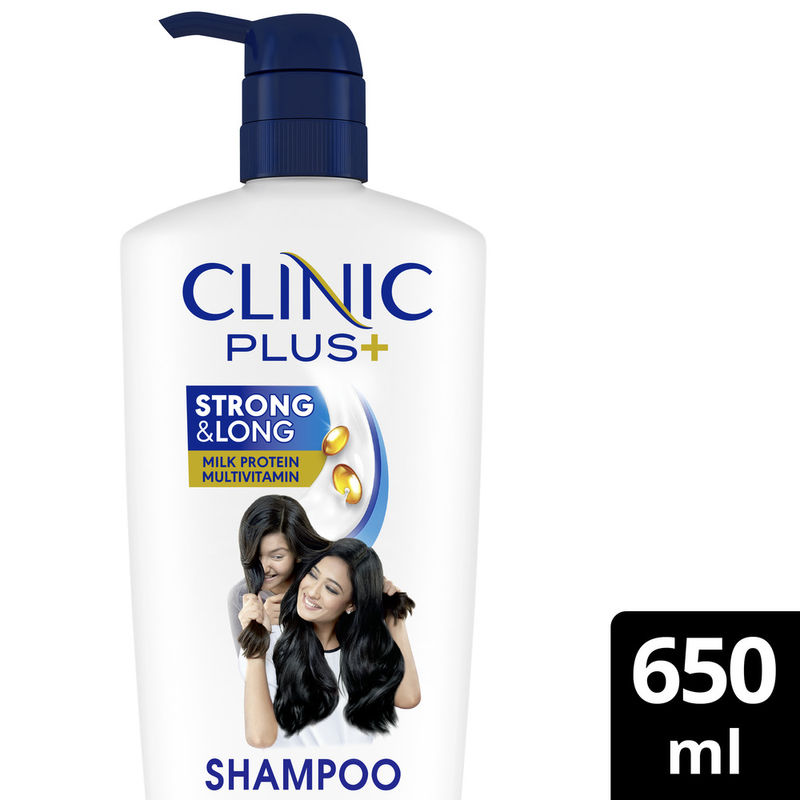 Clinic Plus Strong & Long Strengthening Shampoo for Healthy Hair with Milk Proteins & Multivitamins
