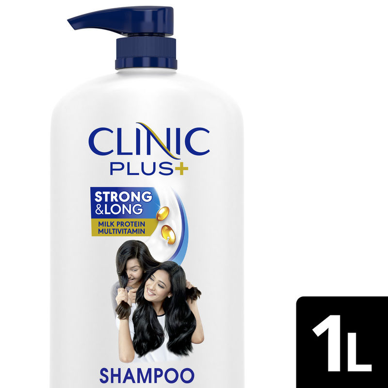 Clinic Plus Strong & Long Strengthening Shampoo for Healthy Hair with Milk Proteins & Multivitamins