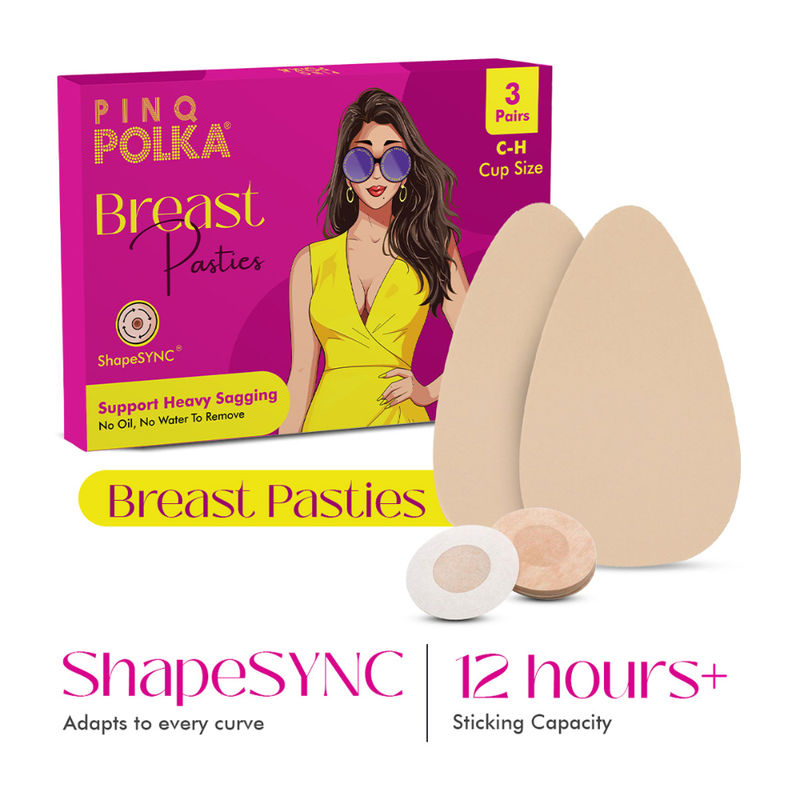 PINQ POLKA Breast Pasties Body Boob Tape With Free Nipple Pasties