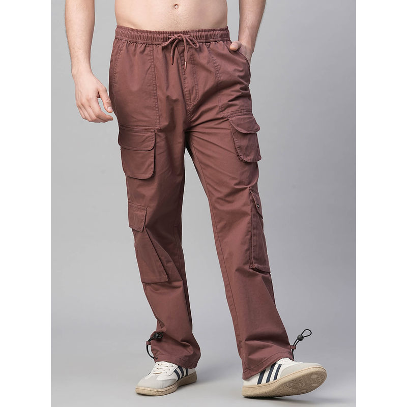 PRONK Men Utility Cargo - Maroon (M)