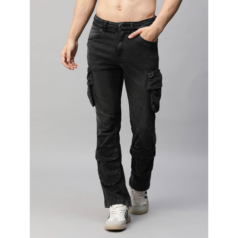 PRONK Mens Straight Fit Utility Denim Cargos (L)