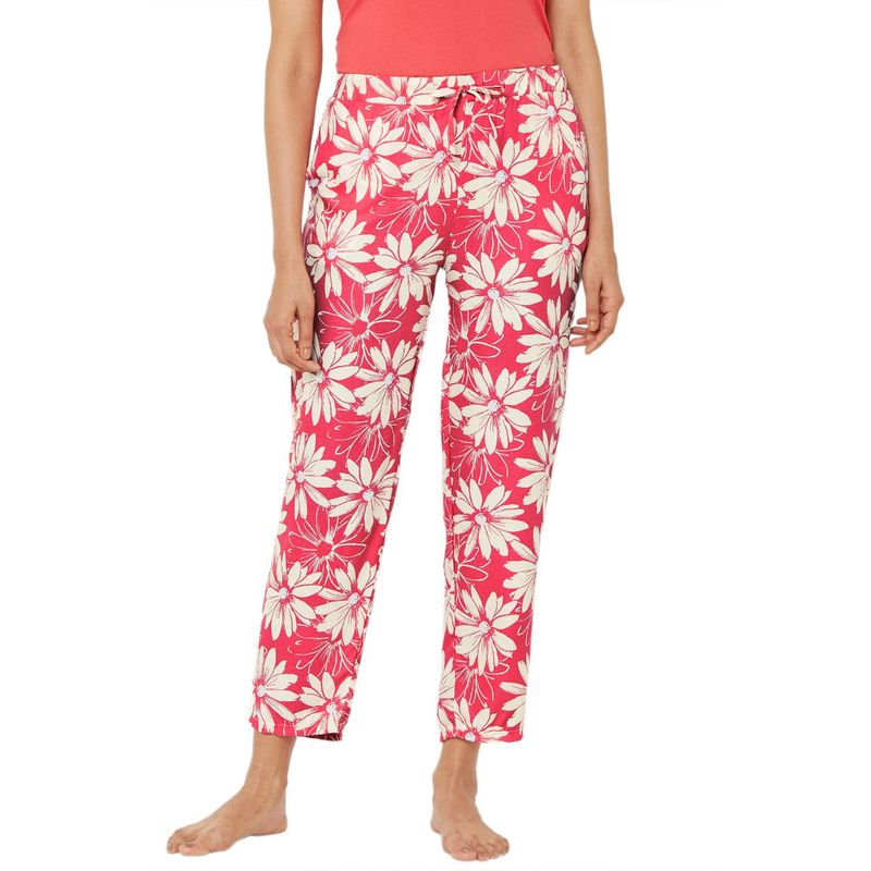 SOIE Women's Floral Print Pyjama - Red (M)