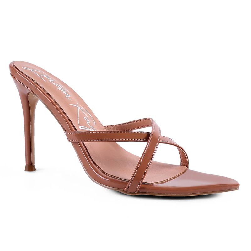 London Rag Solid Peach Heels (EURO 39)