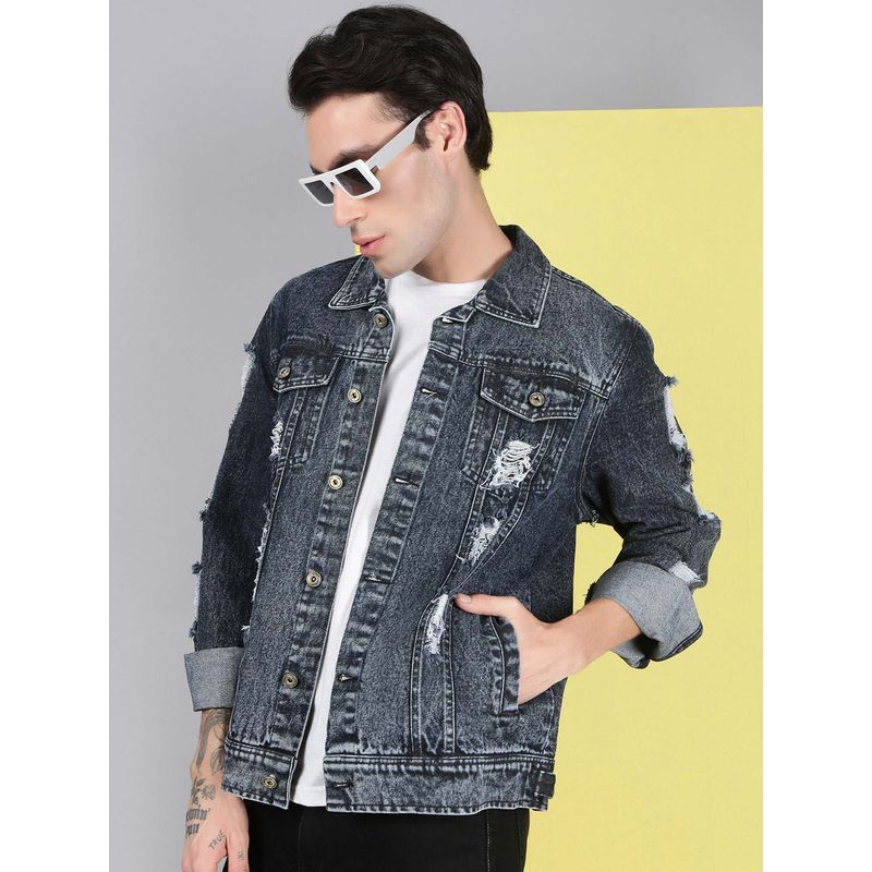 Voxati Grey Men's Denim Jacket (XL)