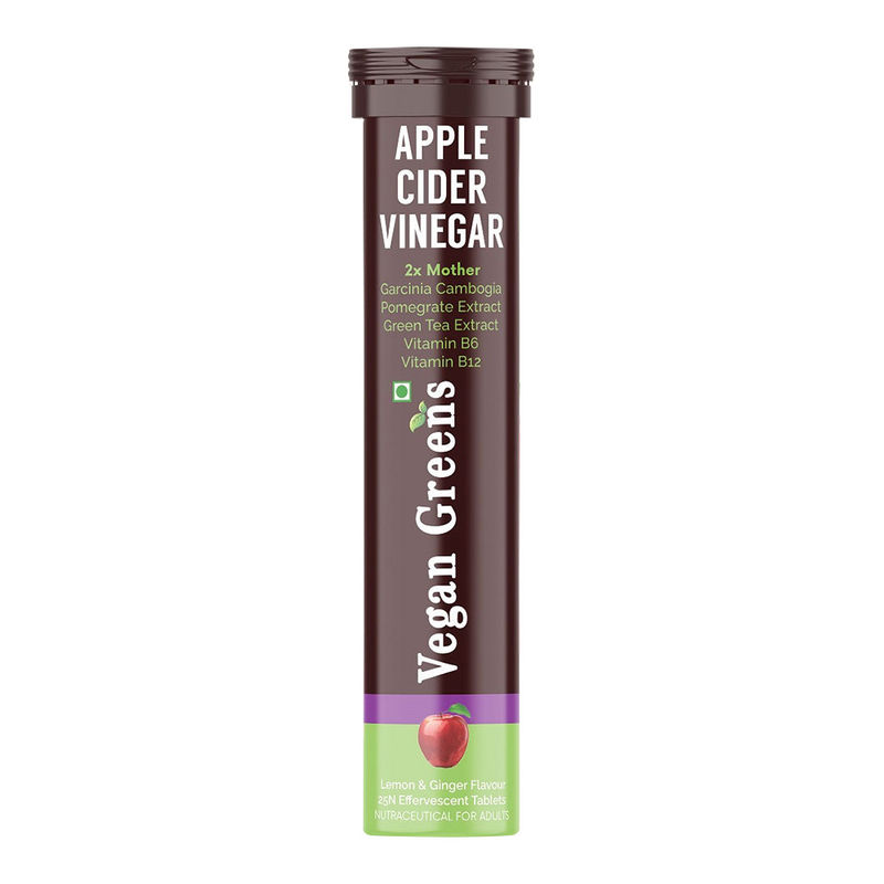 Vegan Greens Apple Cider Vinegar Effervescent Tablets - Lemon & Ginger