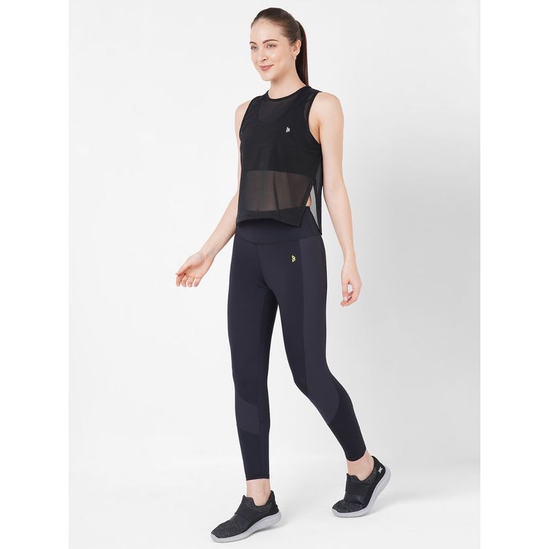 Buy BODD ACTIVE Black Sheer Tank with Tights (Set of 2) Online