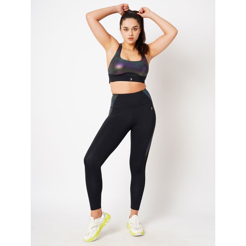 BODD ACTIVE I'M The Moment Wave Sports Bra with Tights Multi-Color (Set of 2) (S)