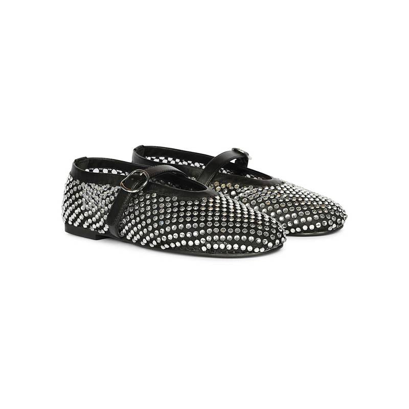 Saint G Women Black Leather Ballerina (UK 8)