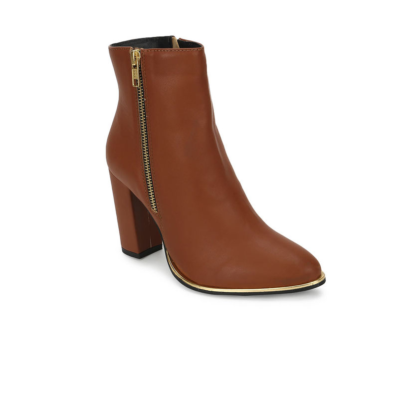 Truffle Collection Tan Solid Boots (UK 4)