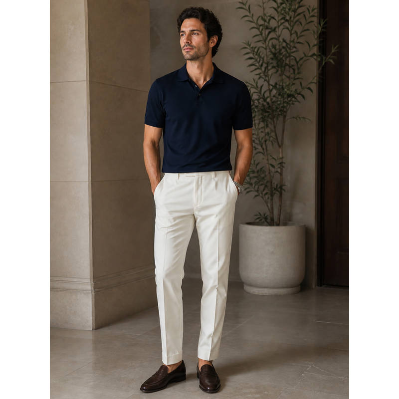 Denro Comfort-Finish Tailored Fit Polyester Lyocell Blend Trouser (36)