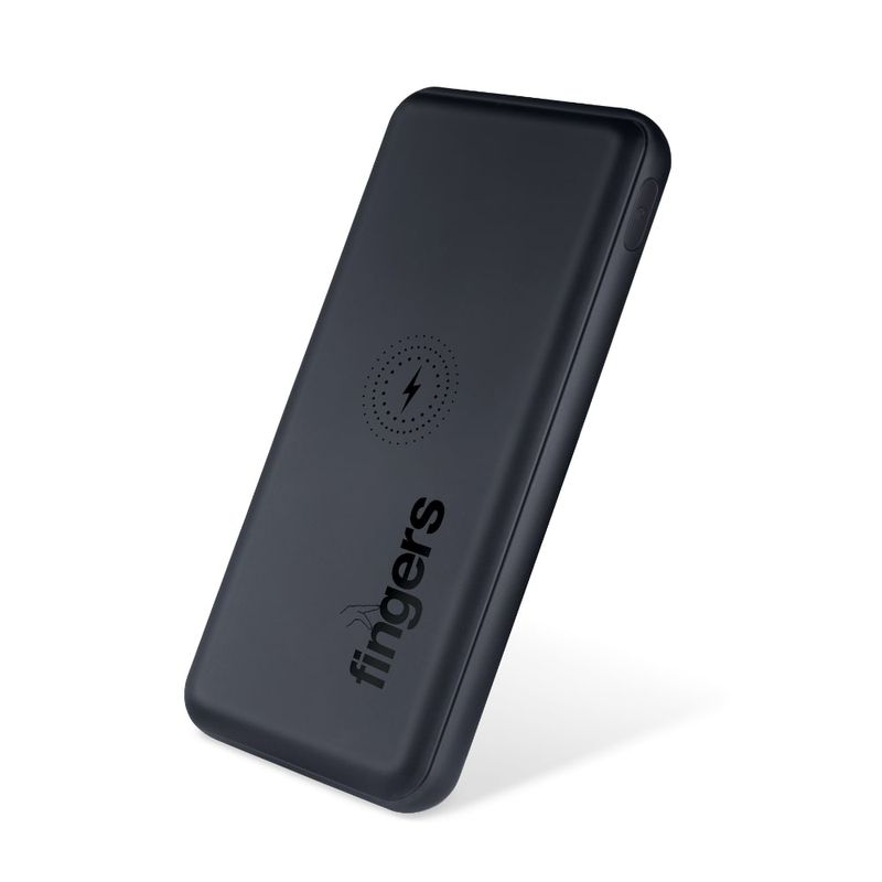 FINGERS Pro Wireless PD-QC Power Bank [10,000 mAh + Power Delivery (PD) +  Dual USB Ports + Type-C)