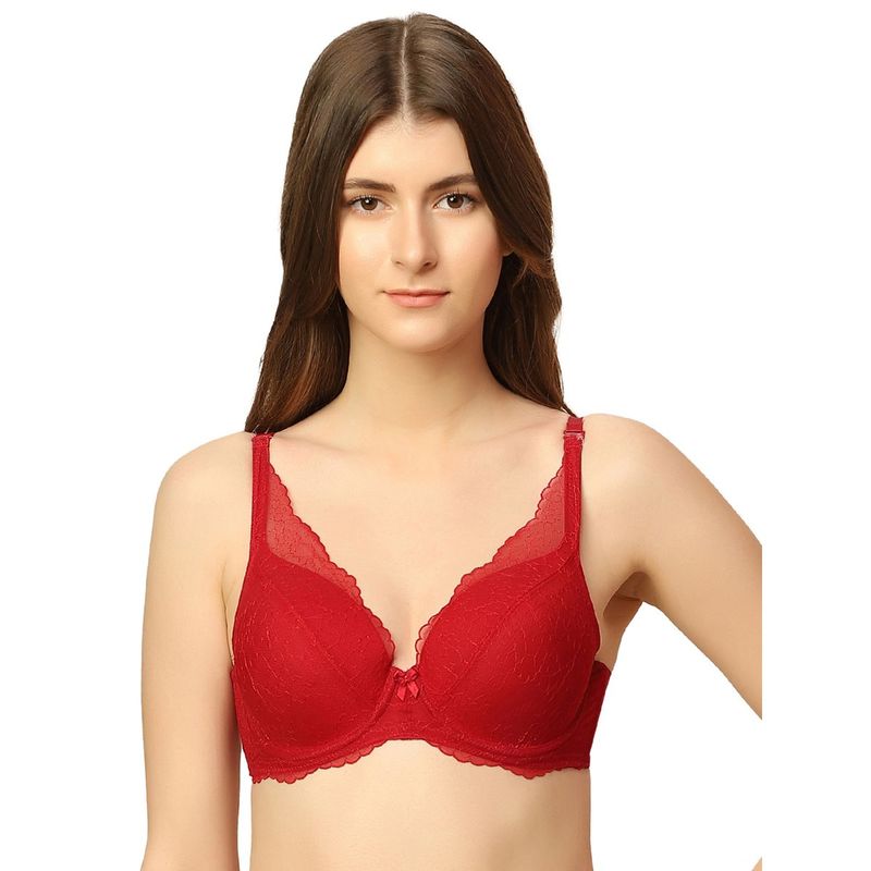 Triumph Mirage Spotlight Wired Padded Bra With Light Padding - Red (34C)